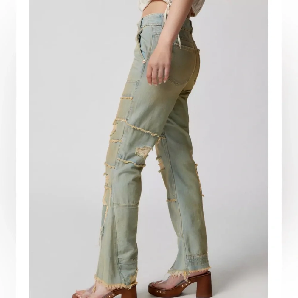 Urban Outfitters BDG Extreme Destroyed Bootcut Jean Mid Rise Rigid Denim Jeans
